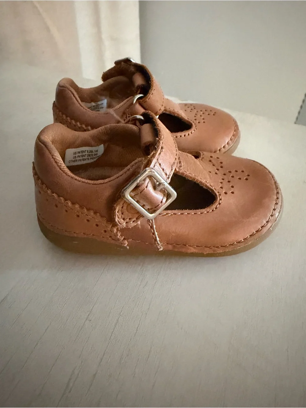 Stride Rite Brown Leather Mary Jane Shoes - Classic T-Strap with Buckle